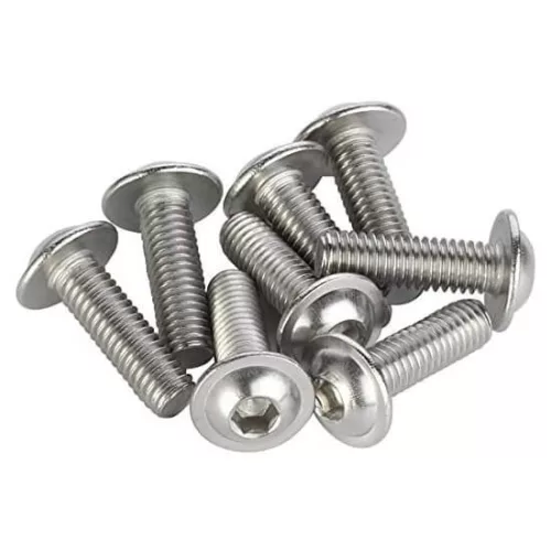 Button head hex socket screw with flange DIN 7380 A2 M4x8