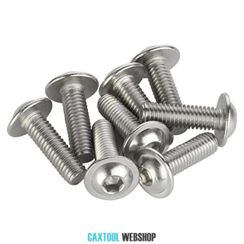 Hexagon socket button head screw with flange M4x20 stainless steel