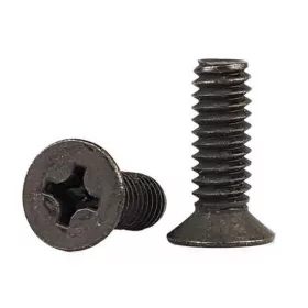   Śruby stożkowe z nacięciem Pozidriv DIN 965 4.8 DSB Czarny M3x20
