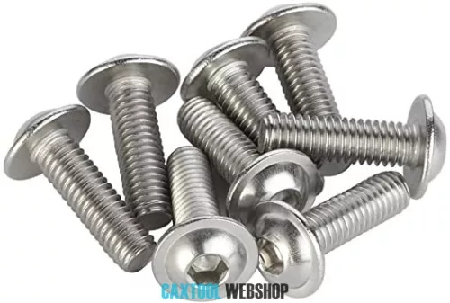 Button head hex socket screw with flange DIN 7380-FL  10.9 zinc plated M6x20