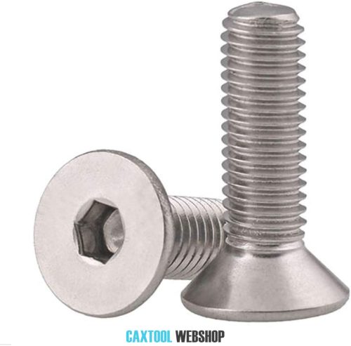 Countersunk head hex socket screw DIN 7991~ 10.9 zinc plated M6x55