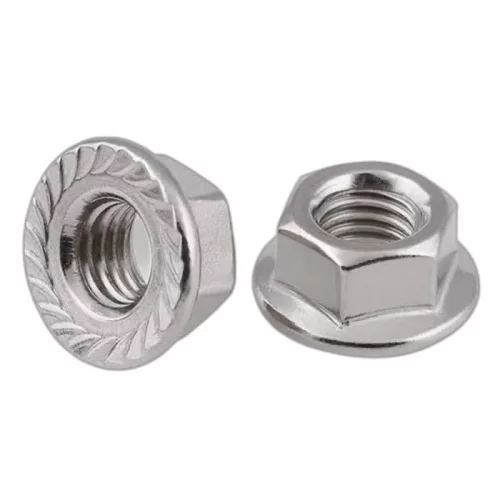 Hex flange nut with serration DIN 6923~ A2 M8
