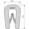 Edge protection profile PVC 1-2 mm white