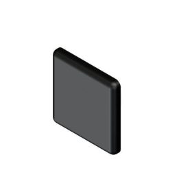 B6 End cap cover 20x20 mm, 6mm groove