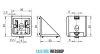 I6 corner bracket 30 x 30 mm, 6mm groove