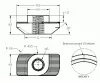 B10 slide nut 19x9,7x8,8 mm, M5 10mm groove