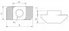 B10 slide nut 19x9,7x8,8 mm, M6 10mm groove