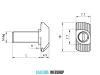 B8 hammer-head srew M6x20