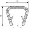 Edge protection profile PVC, 5910 9-12 mm