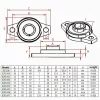 KFL005 25mm Self-aligning bearing oval pillow block